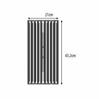 Grillrost Gusseisen 21 x 43 cm